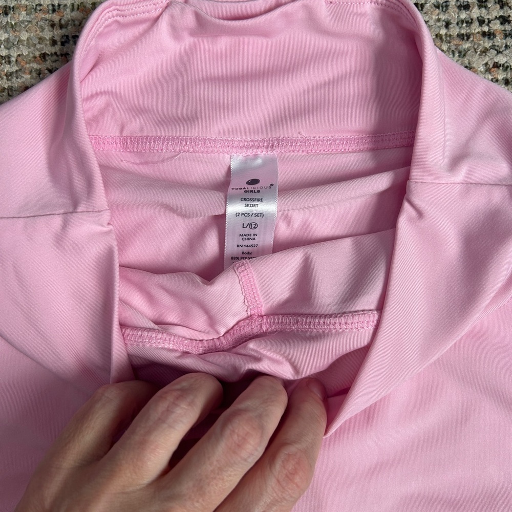 Yogalicious Soft Pink Kids Skort - Picture 4 of 4